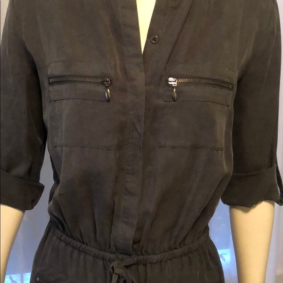 Banana Republic Grey Pull Tie Dress; Size 6P - Picture 2 of 4